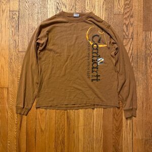 carhartt vintage y2k boys longsleeve graphic tee size xl